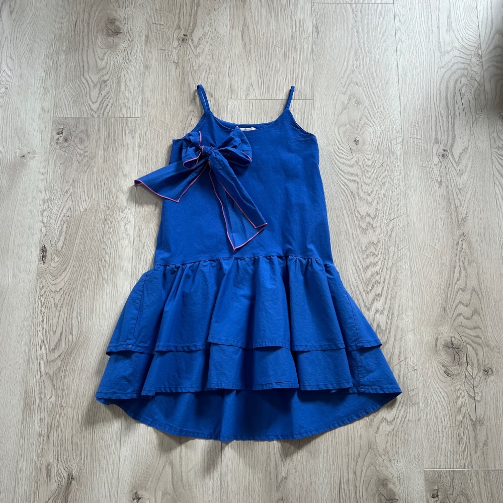 Marinccia Made in Italy Blue Ruffle Dress Girls Sz.8